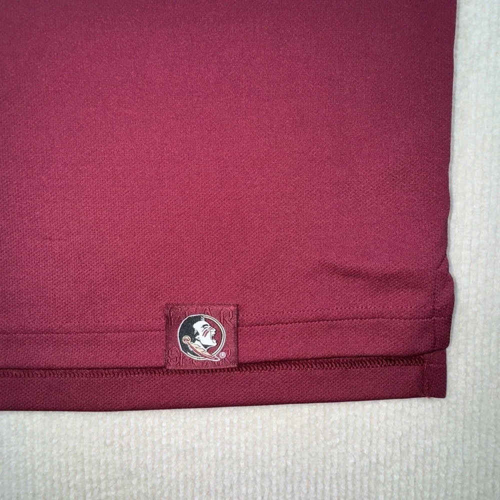 Nike Polo Shirt Mens XXL Maroon Florida State Dri-FIT Short Sleeve Tipped Collar